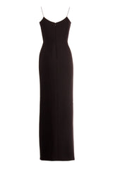 COWL DRAPED SPAGHETTI STRAP GOWN