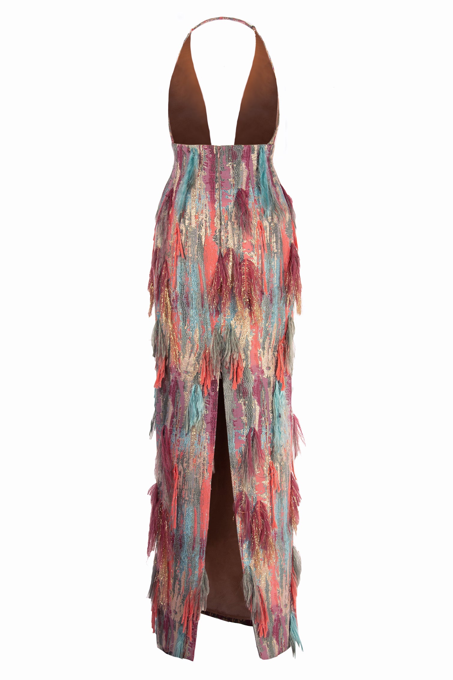 TASSLE HALTER GOWN