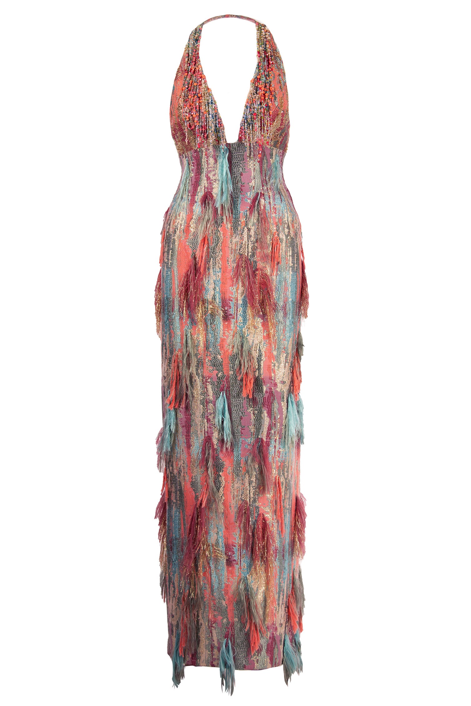 TASSLE HALTER GOWN