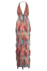 TASSLE HALTER GOWN