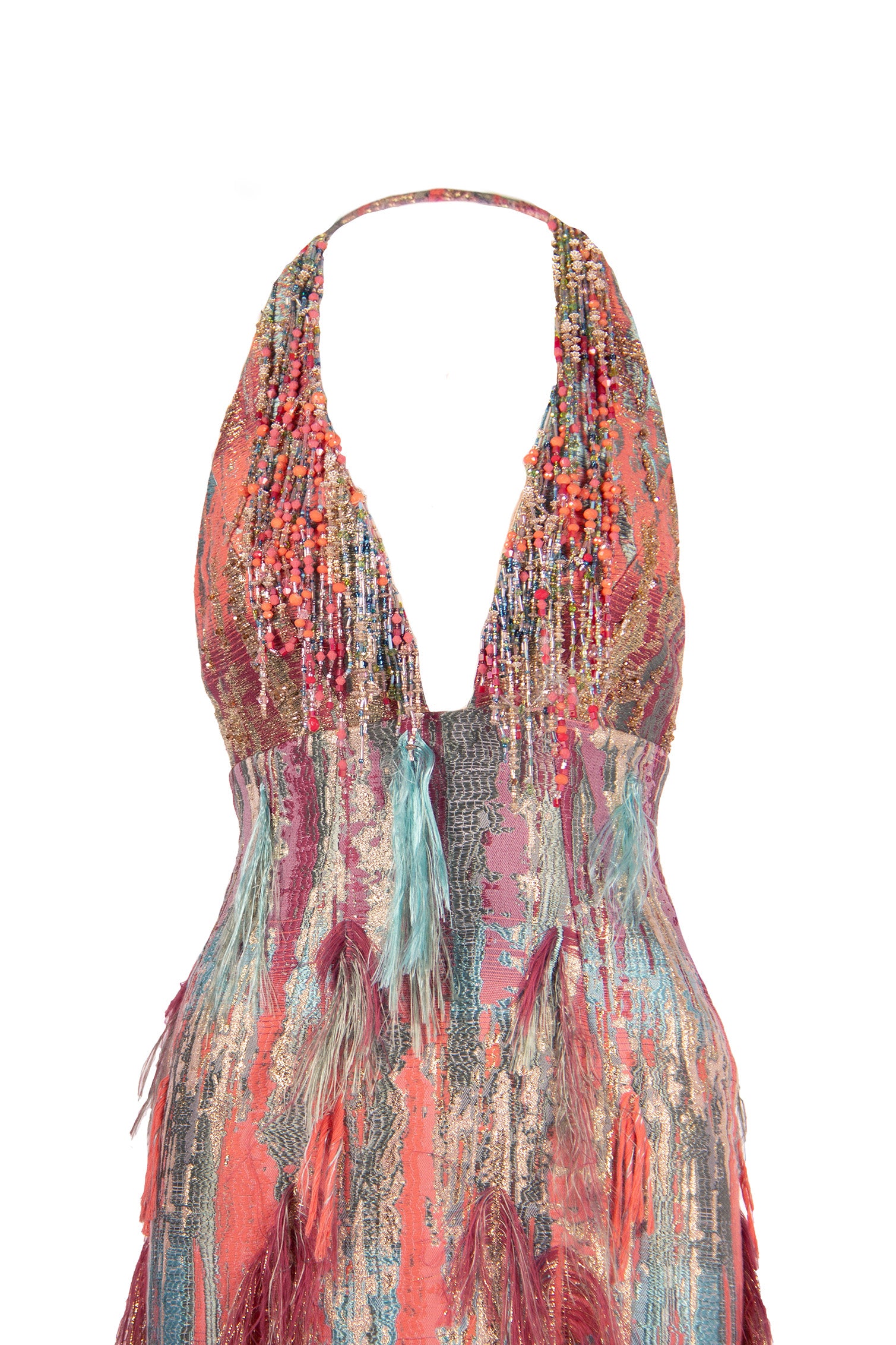 TASSLE HALTER GOWN