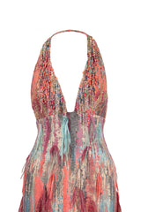 TASSLE HALTER GOWN