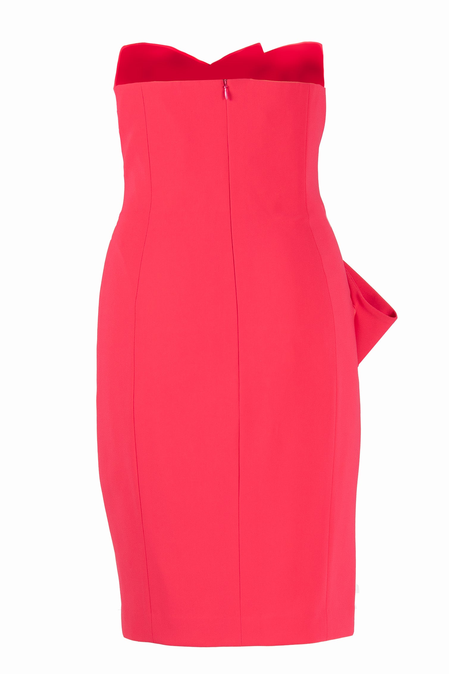 STRAPLESS CREPE DRESS WITH BOW DETAIL