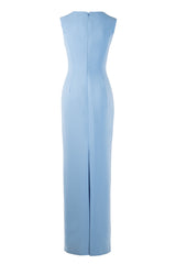CREPE GOWN WITH CAPELET