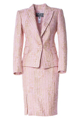 PINK AND GOLD TWEED JACKET