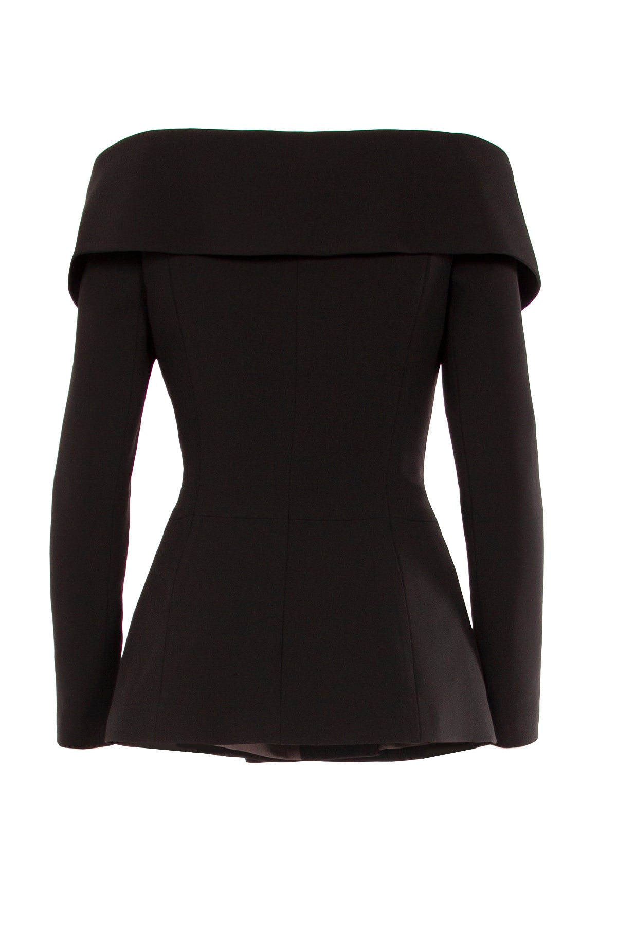 OFFSHOULDER CREPE JACKET