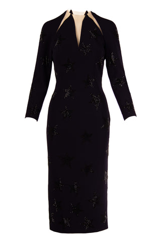 STAR NECK COCKTAIL DRESS