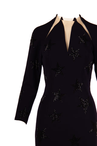 STAR NECK COCKTAIL DRESS