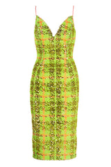 NEON SEQUIN SPAGHETTI STRAP DRESS