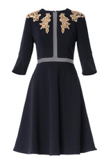 CUT-OUT, A-LINE MILITARY DRESS