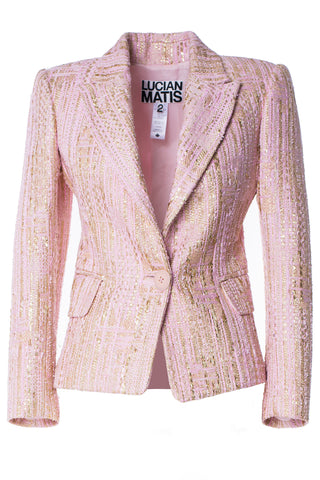 PINK AND GOLD TWEED JACKET